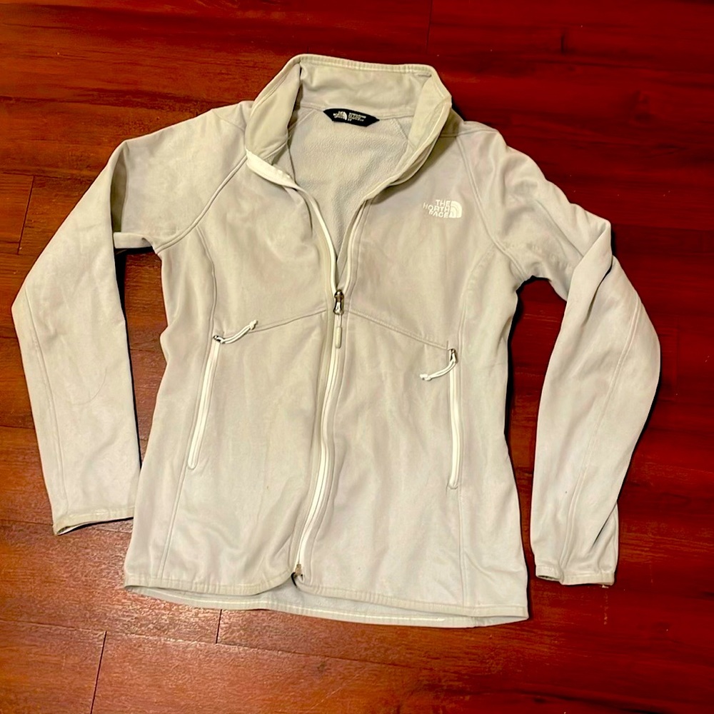 Women Gray North Face Zip-up jacket Sz s. Accepting reasonable offers